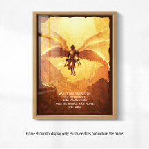 Archangel Michael with six wings | Grunge