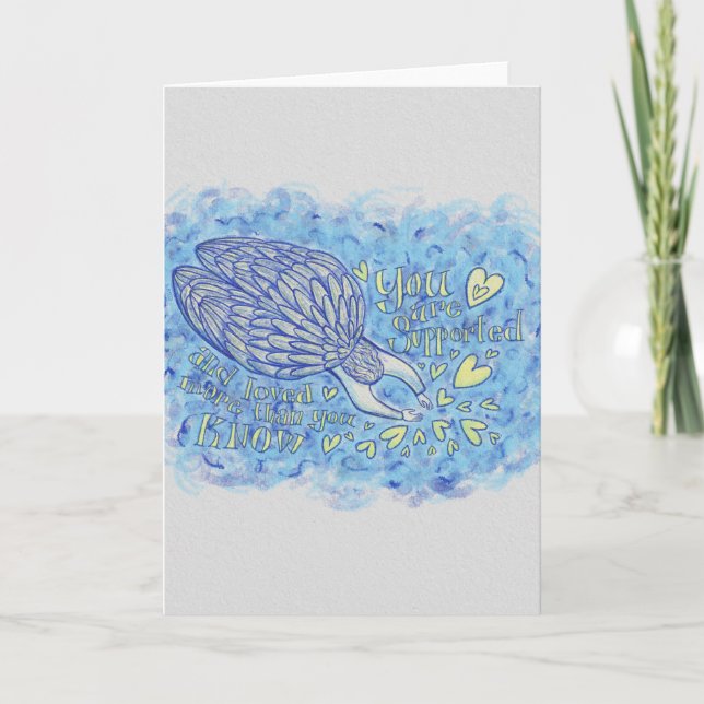Archangel Michael's Support Custom Greeting Cards (Front)