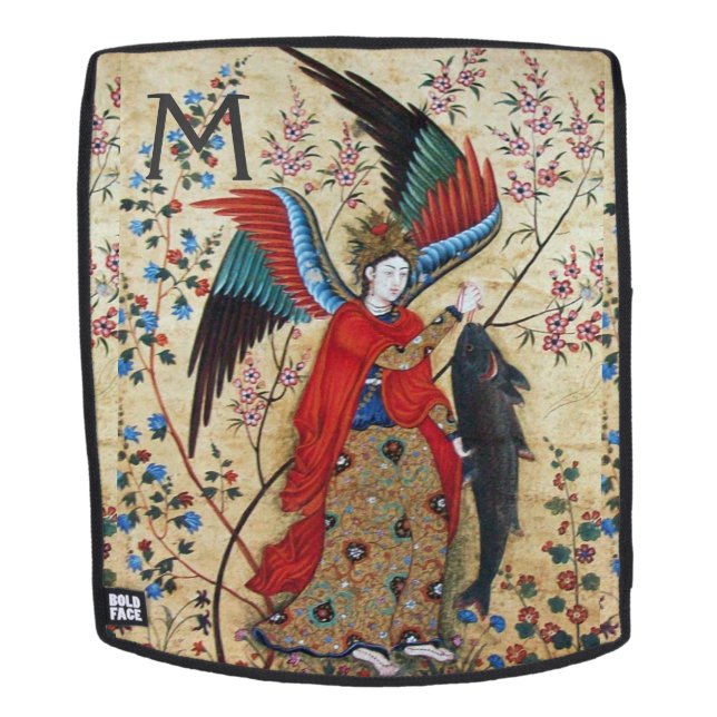 ARCHANGEL RAPHAEL AND FISH MONOGRAM BACKPACK (Removable Face)