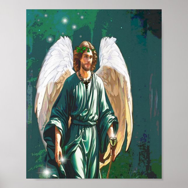 Archangel Raphael Angel of Healing Wall Art Print (Front)
