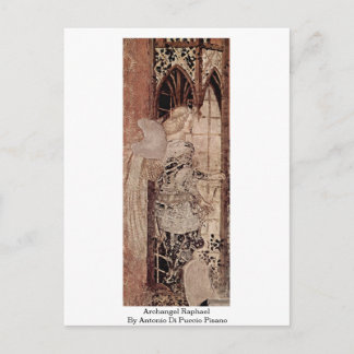 Archangel Raphael By Antonio Di Puccio Pisano Postcard