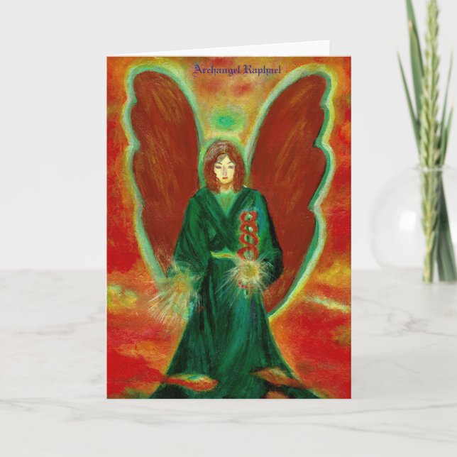 Archangel Raphael Greeting Card (Front)