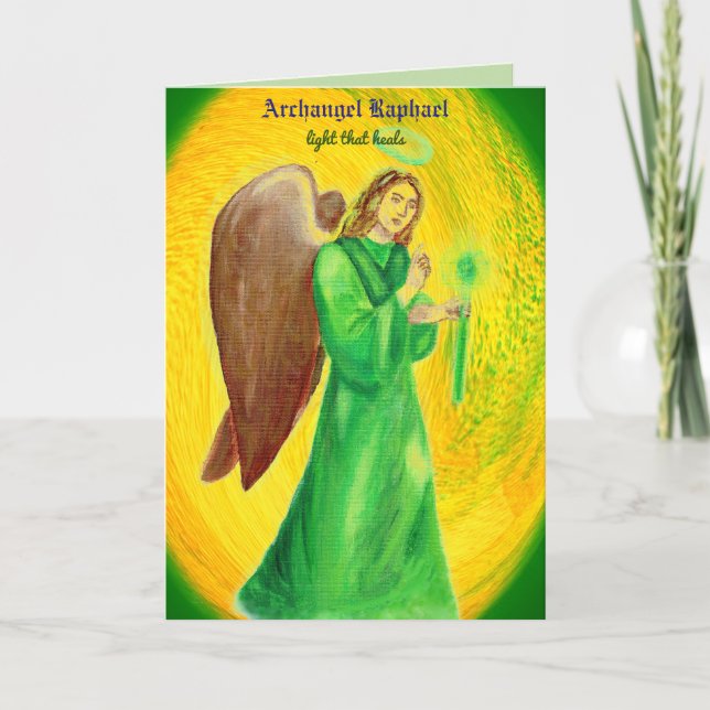 Archangel Raphael Greeting Card (Front)