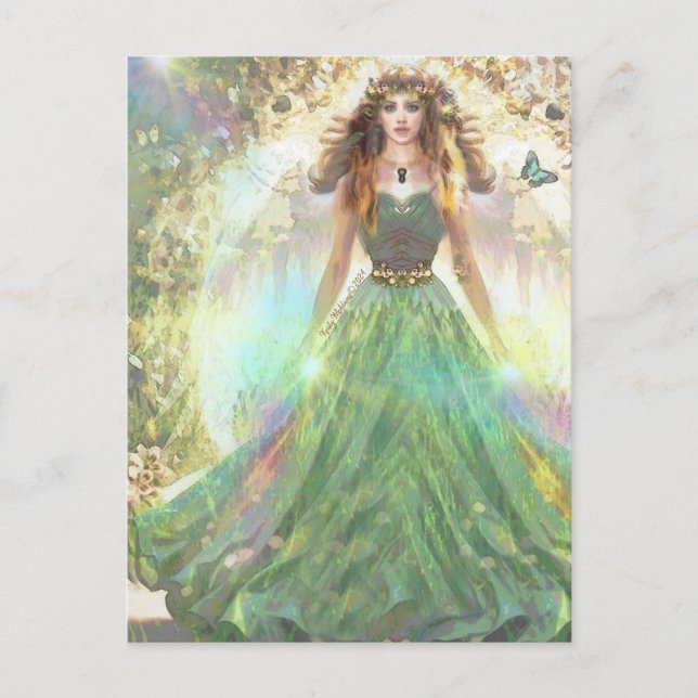 Archangel Raphael Healer Angel Goddess Healing Postcard (Front)
