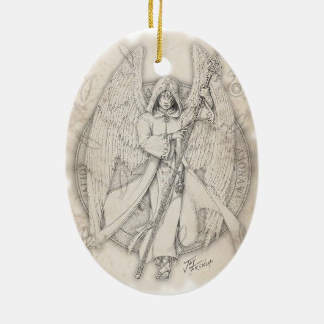 Archangel Raphael Ornament (Back)