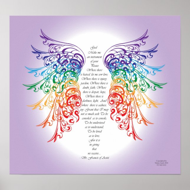 Archangel Raphael Prayer Poster (Front)