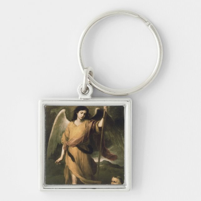 Archangel Raphael with Bishop Domonte Key Ring (Front)