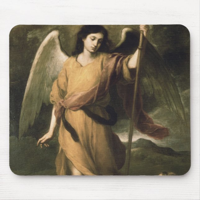 Archangel Raphael with Bishop Domonte Mouse Mat (Front)
