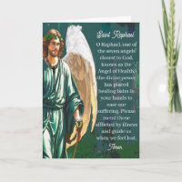 Archangel Saint Raphael Healing Angel Prayer Gift
