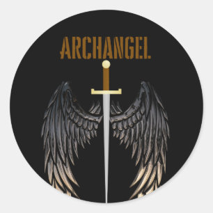 ARCHANGEL SWORD  CLASSIC ROUND STICKER