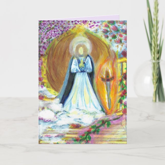 Archangel Uriel Greeting Card w/ Inspiring Message (Front)
