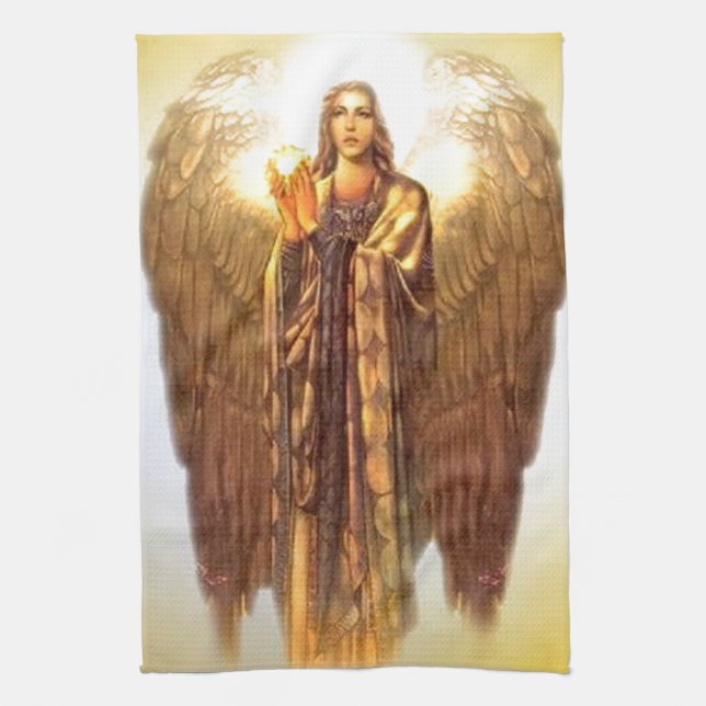 Archangel Uriel Tea Towel (Vertical)