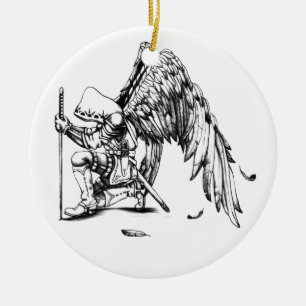 ArchAngel Warrior Ceramic Tree Decoration