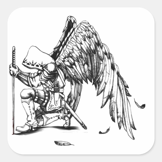 ArchAngel Warrior Square Sticker (Front)