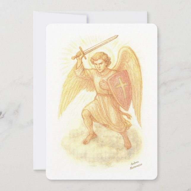 Archangel with Sword Invitation (Front)