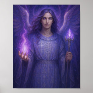 Archangel Zadkiel – Guardian of the Violet Flame Poster