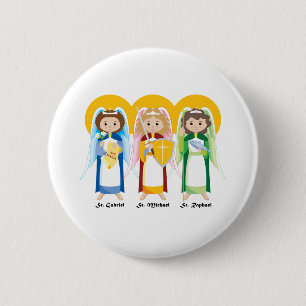 Archangels 6 Cm Round Badge