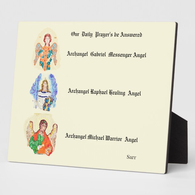      Archangels Gabriel , Raphael & Micheal  Plaque (Side)