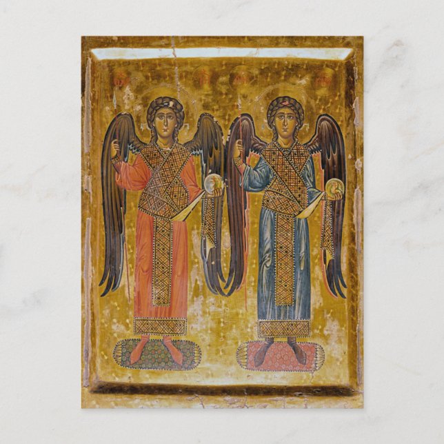 Archangels Michael and Gabriel from Sinai Icon     Postcard (Front)