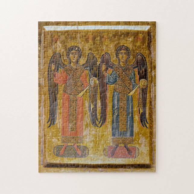 Archangels Michael and Gabriel Orthodox Icon Jigsaw Puzzle (Vertical)