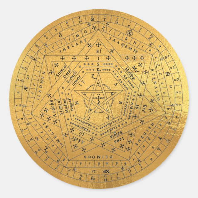 Archangels Seal, God Seal, Sigillum Dei Aemeth  Classic Round Sticker (Front)