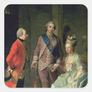 Archduke Maximilian Franz visiting Marie Square Sticker