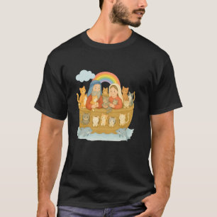 Arche Noah with cats of religious Christian cat lo T-Shirt