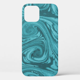 Arched and curved backdrop in tones of turquoise,  iPhone 12 case