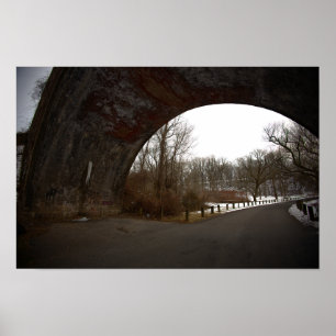 Arched Bridge in Winter Poster