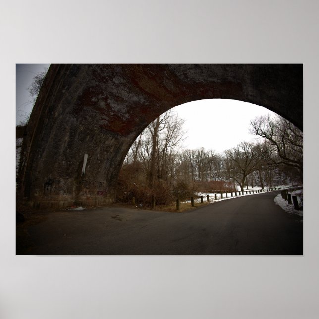 Arched Bridge in Winter Poster (Front)