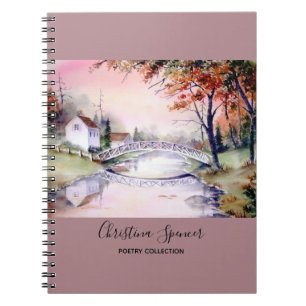 Arched Bridge Watercolor Painting Notebook