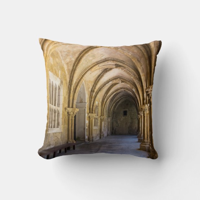 Arched Cathedral Cloister Hallway Cushion (Front)