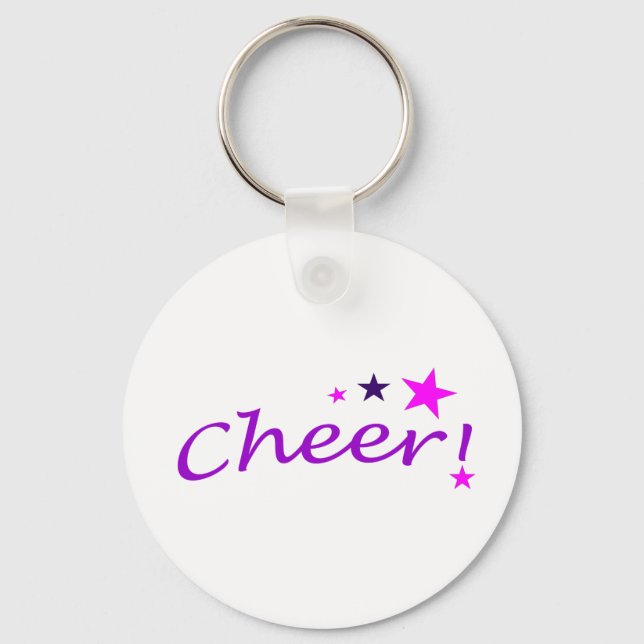 Arched Cheer with Stars Key Ring (Front)