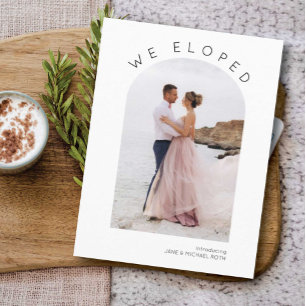 Arched Elopement/Wedding Announcement Postcard