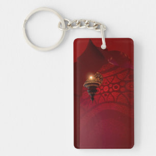 Arched entrance and illuminated lantern key ring