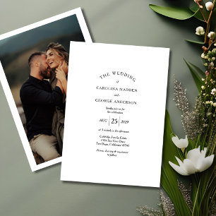 Arched Headline Photo Wedding Invitation