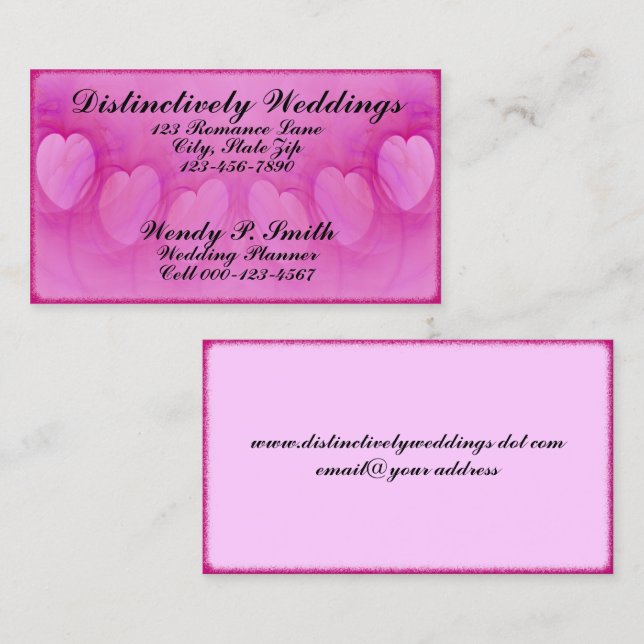 Arched Heart Line Artwork Business Card (Front/Back)