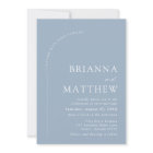 Arched Modern Minimalist Dusty Blue White Wedding