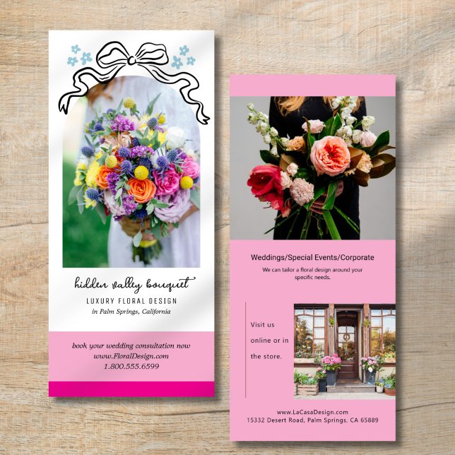 Arched Photo Bow Floral Marketing Rack Card (Creator Uploaded)