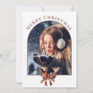ARCHED PHOTO ELEGANT MINIMAL CHRISTMAS  HOLIDAY CARD