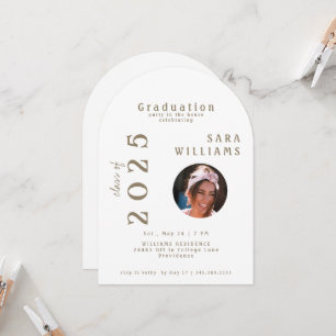 Arched Photo Grad Party in the House  Invitation