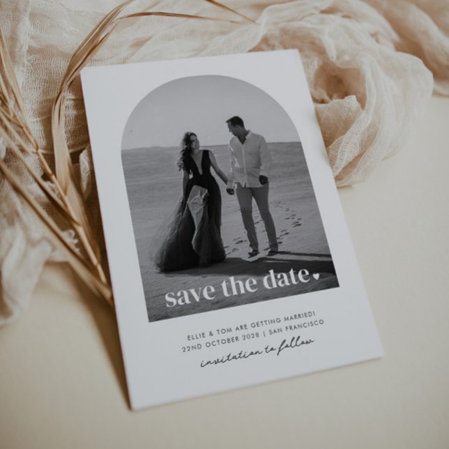 Arched Save The Date Heart Invitation (Zazzle Arched Save The Date Heart Invitation)