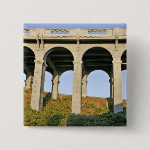 Arched supports Patterson Memorial Bridge 15 Cm Square Badge