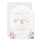 Arched Sweet Baby Girl Clothesline Baby Shower