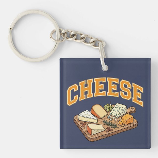 Arched Varsity Collegiate Style Culinary Graphics Key Ring (Front)