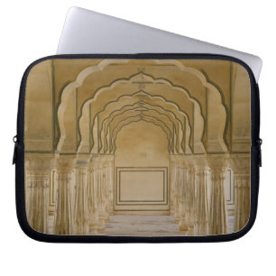 Arched walkway with columns inside Amber Palace, Laptop Sleeve