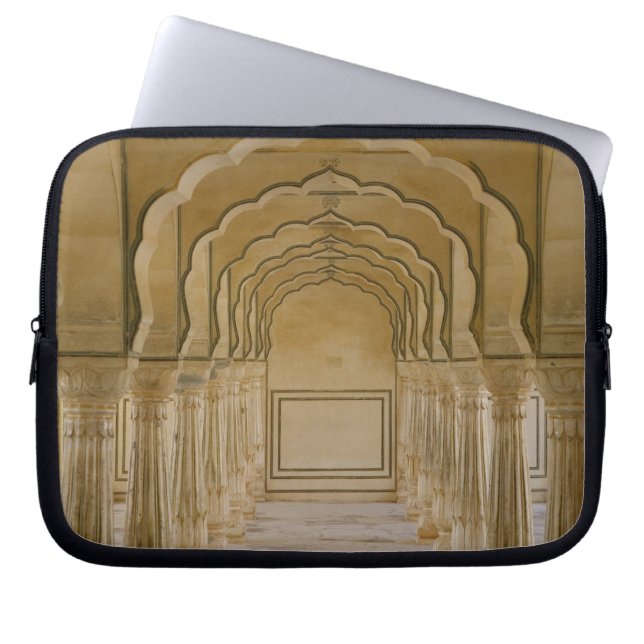 Arched walkway with columns inside Amber Palace, Laptop Sleeve (Front)