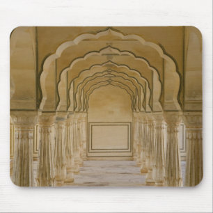 Arched walkway with columns inside Amber Palace, Mouse Mat