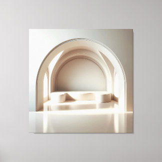 Arched Window Alcove Canvas Print