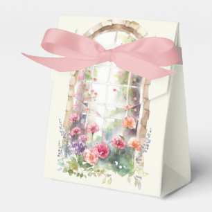 Arched Window Floral Display Favour Box